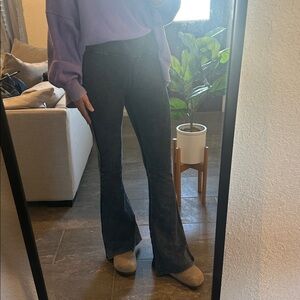 Earthbound Blue Mineral Wash Flare Pants